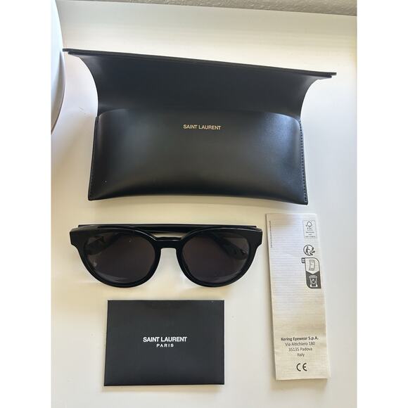 Saint Laurent Sunglasses SL M25/K 005 Polished Black 56-20-145 YSL Italy main image 7